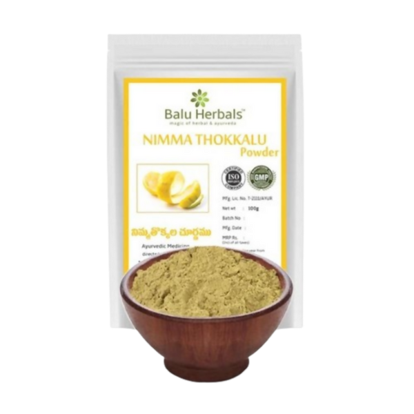 Balu Herbals Lemon Peel (Nimma Thokkala) Powder - Distacart