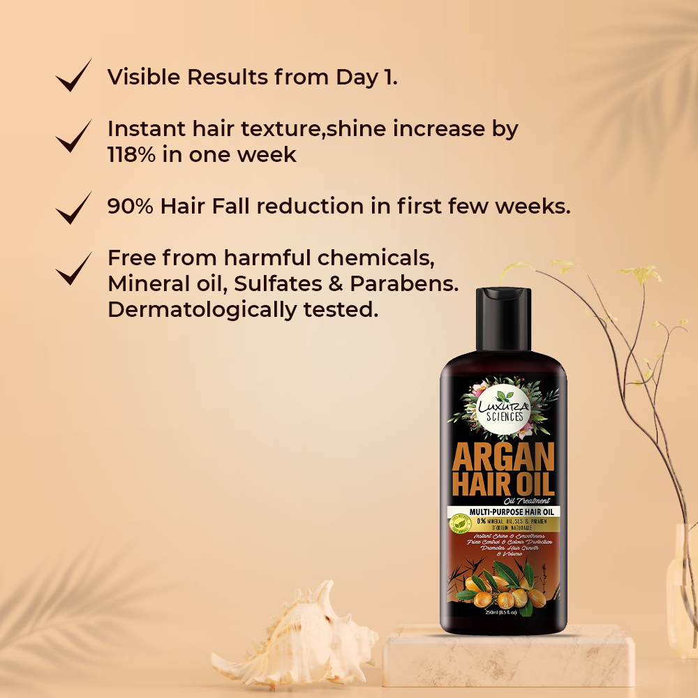 Luxura Sciences Argan Oil For Hair Growth - Distacart