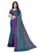 Thumbnail for Vamika Rama Green Chiffon Brasso Bollywood Style Woven Saree (BAMBI RAMA) - Distacart