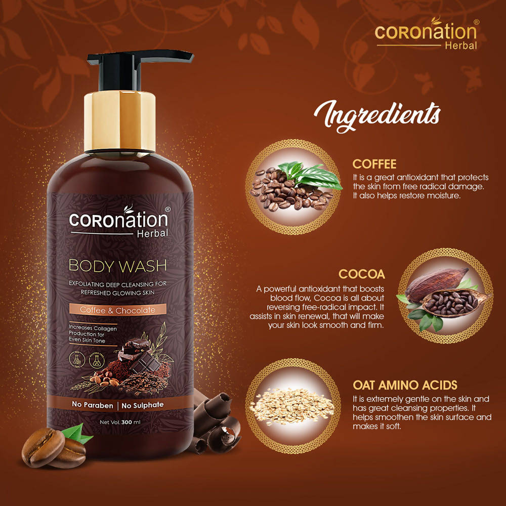 Coronation Herbal Coffee and Chocolate Body Wash - Distacart