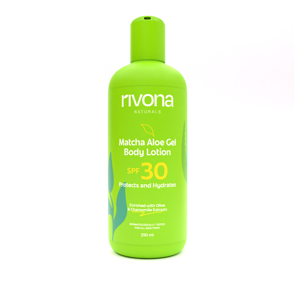 Rivona Naturals Matcha Aloe Gel Body Lotion with SPF 30 - Distacart