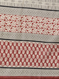 Thumbnail for Yufta Women Rust Red and Beige Print Pure Cotton Kurta with Trouser and Dupatta