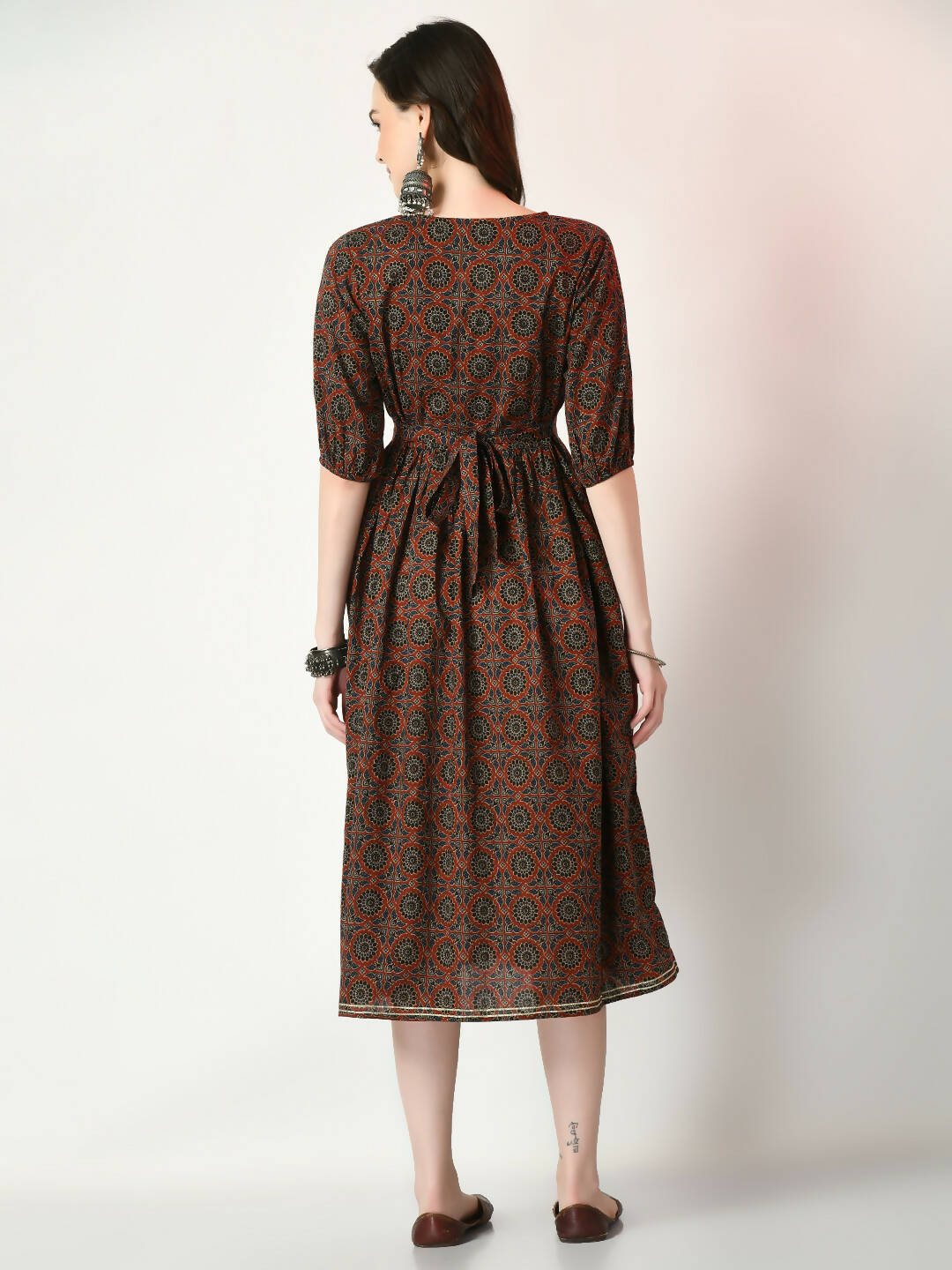Myshka Women's Multi Empire Printed Dress - Distacart
