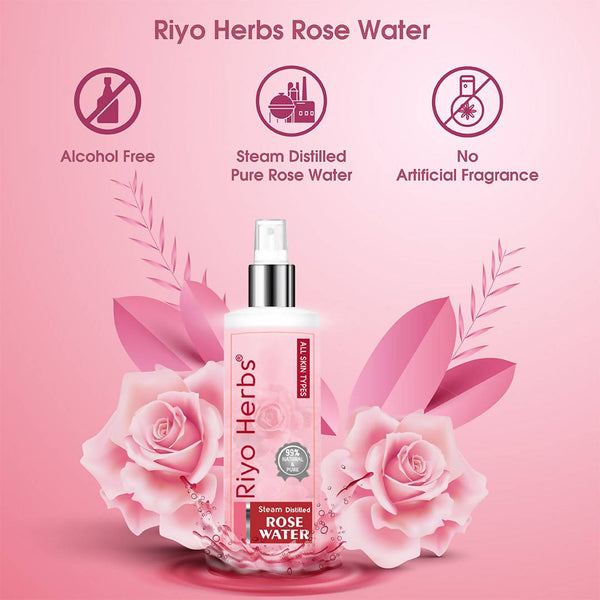 Riyo Herbs Steam Distilled Rose Water