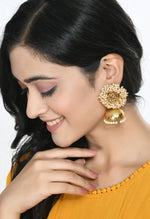 Thumbnail for Mominos Fashion Johar Kamal Gold-Plated & Bead Party Wear Jhumka - Distacart