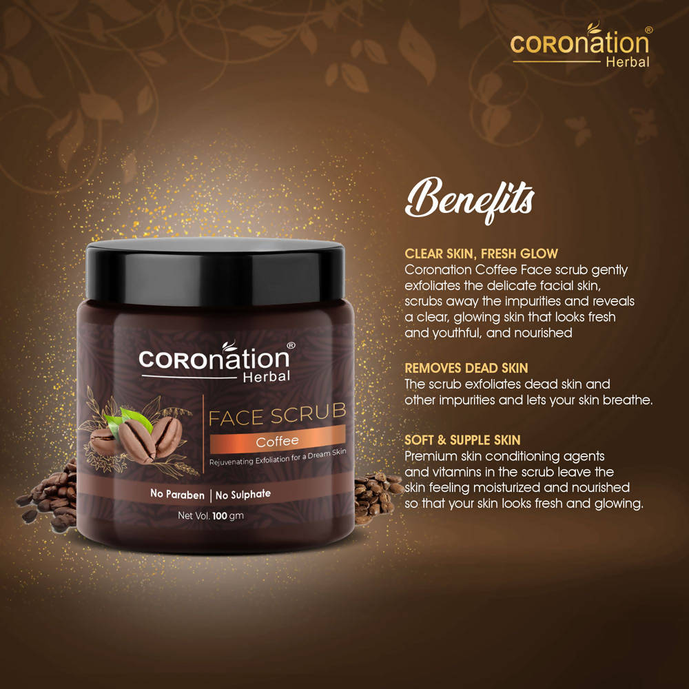 Coronation Herbal Coffee Face Scrub - Distacart