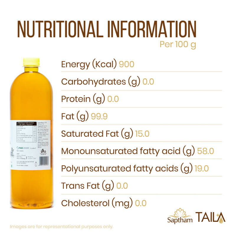 Saptham Taila 100% Wood Pressed Mustard Oil - Distacart