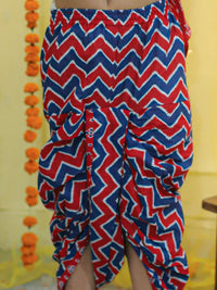 Thumbnail for NOZ2TOZ Kids Boys Ethnic Festive Wear Pure Cotton Full Sleeve Dhoti Kurta - Red - Distacart