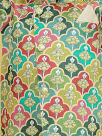 Thumbnail for NOZ2TOZ Kids Boys Ethnic Festive Floral Printed Full Sleeve Sherwani with Cotton Dhoti - Multi - Distacart