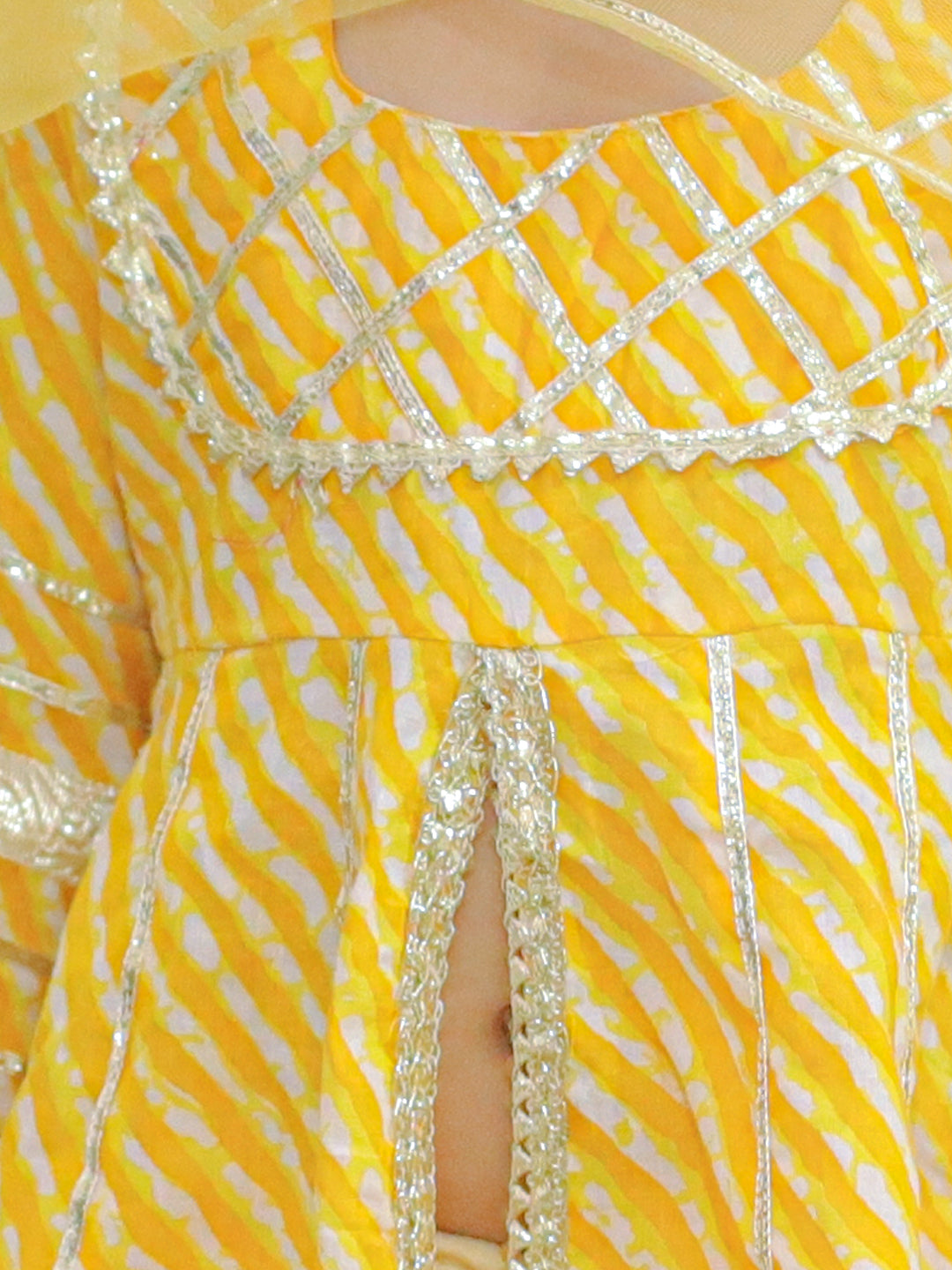 NOZ2TOZ Kids Pure Cotton Printed Kurta Sharara with Dupatta for Girls - Yellow - Distacart