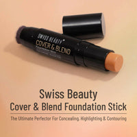 Thumbnail for Swiss Beauty Cover & Blend Stick Foundation - 01 Pretty Vanilla - Distacart
