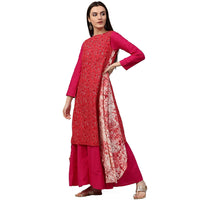 Thumbnail for NOZ2TOZ Red printed sleeveless cotton Assymetric kurta - Distacart