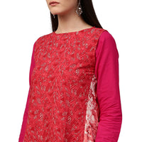 Thumbnail for NOZ2TOZ Red printed sleeveless cotton Assymetric kurta - Distacart