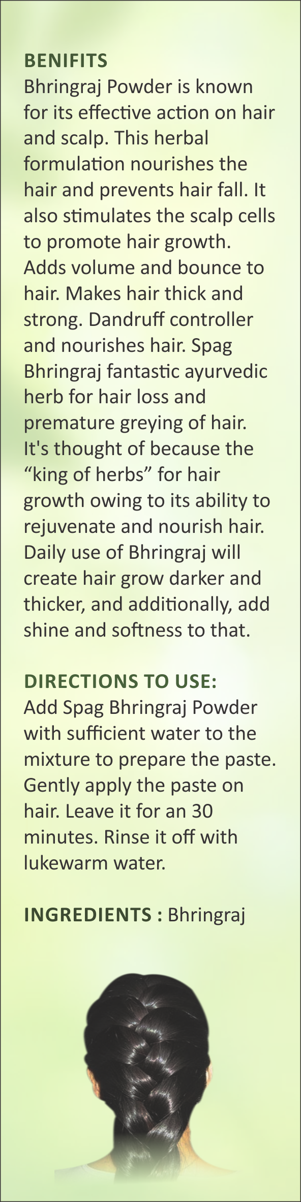 Spag Herbals Premium Bhringraj Powder - Distacart