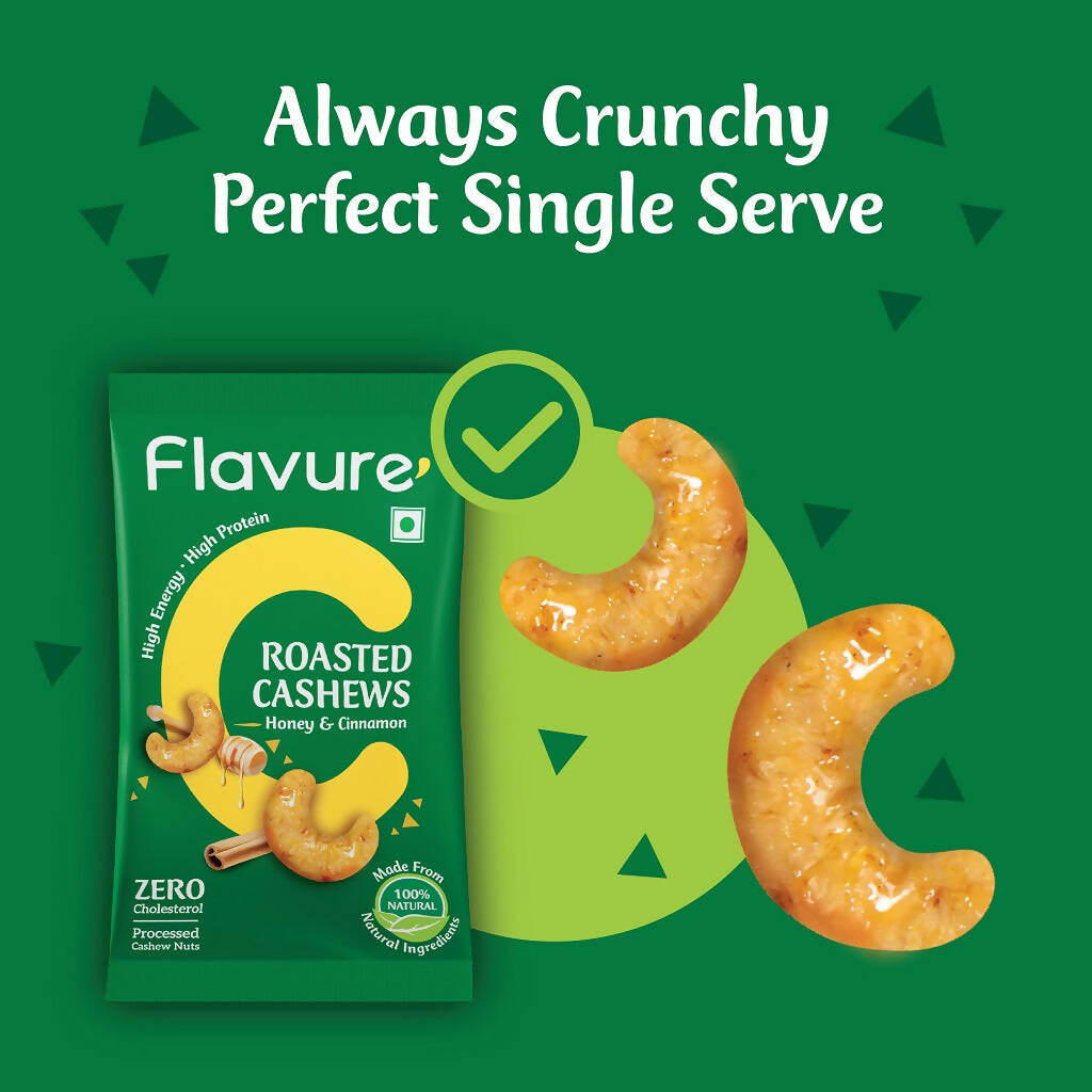 Flavure Roasted Cashew - Honey & Cinnamon - Distacart