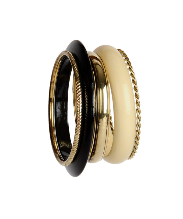 Brass Alloy Designer Brass Five Bangle Set - The Pari - Distacart