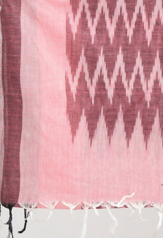 Mominos Fashion Moeza Women's Handloom Cotton Ikkat Maroon Dupatta - Distacart