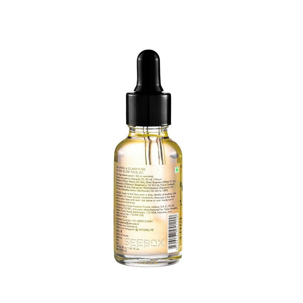 Detoxie Calming & Clarifying Ultra Glow Face Oil - Distacart