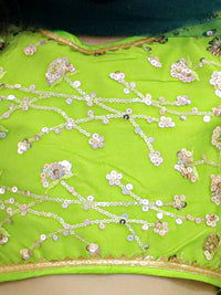 Thumbnail for NOZ2TOZ Kids Girls Ethnic Festive and Wedding Wear Sequin Party Lehenga Choli With Dupatta for - Green - Distacart