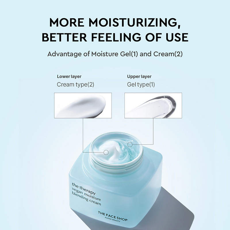 The Face Shop The Therapy Vegan Moisture Blending Cream - Distacart