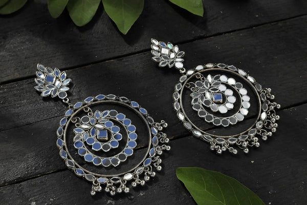 Mominos Fashion Johar Kamal Paki Design Mirror Earrings - Distacart