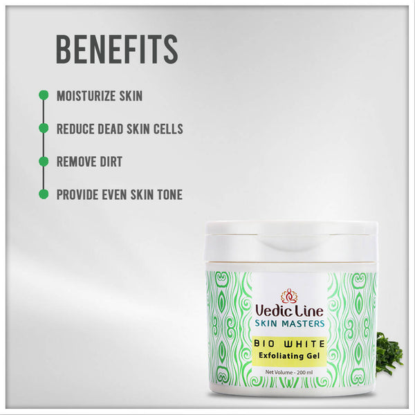 Vedic Line Skin Masters Bio White Exfoliating Gel Scrub - Distacart