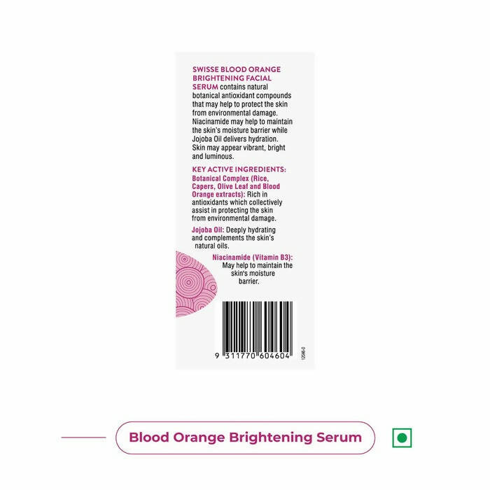 Swisse Skincare Blood Orange Brightening Facial Serum with Vitamin C - Distacart