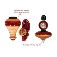 Thumbnail for Desi Toys Spinning Top & Windup Top Combo - Distacart