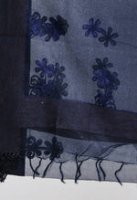 Thumbnail for Mominos Fashion Moeza Women's Orgenza All Over Chikan Work Navy Blue Dupatta - Distacart