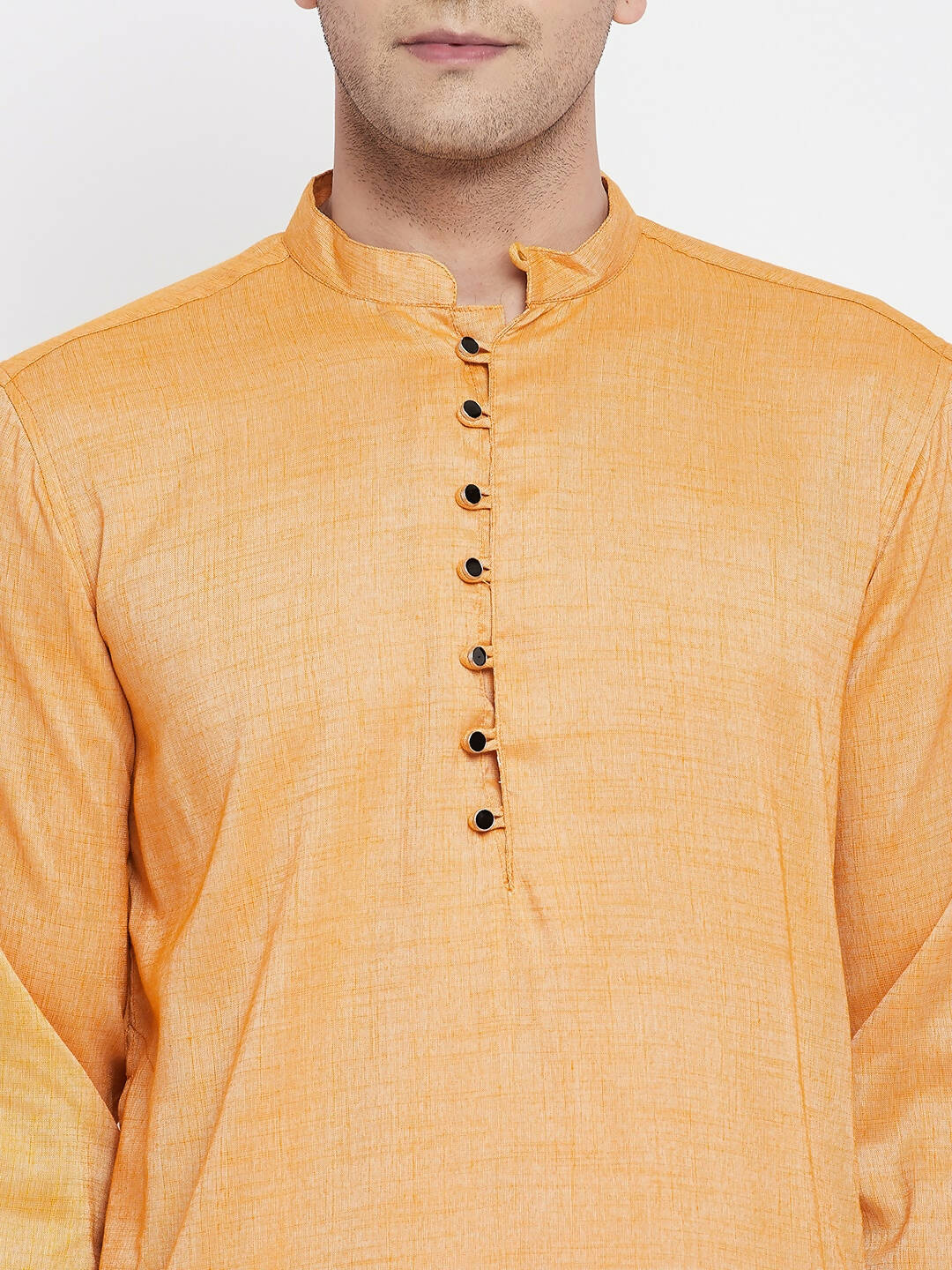 Even Apparels Yellow Rayon Men's Kurta With Band Collar - Distacart