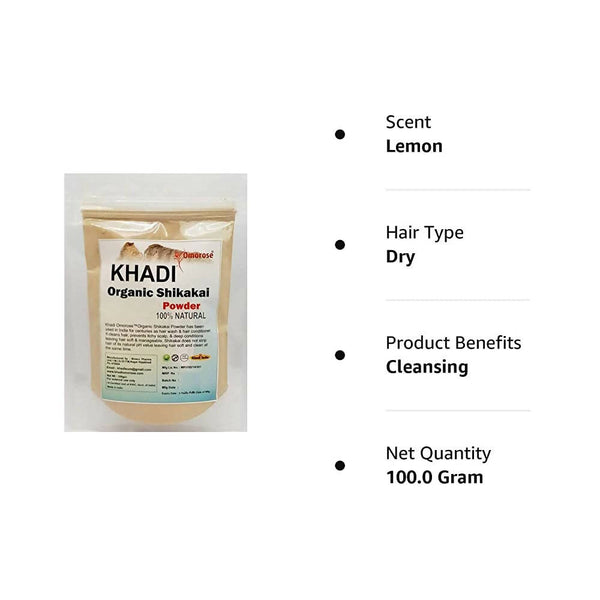 Khadi Omorose Organic Shikakai Powder - Distacart