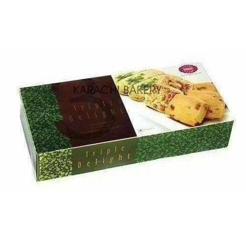 Karachi Bakery Triple Delight Fruit Biscuit with Osmania and Green Pista - Distacart