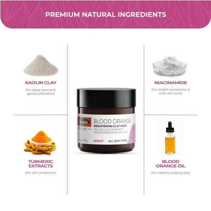 Swisse Blood Orange Brightening Clay Mask With Vitamin C - Distacart