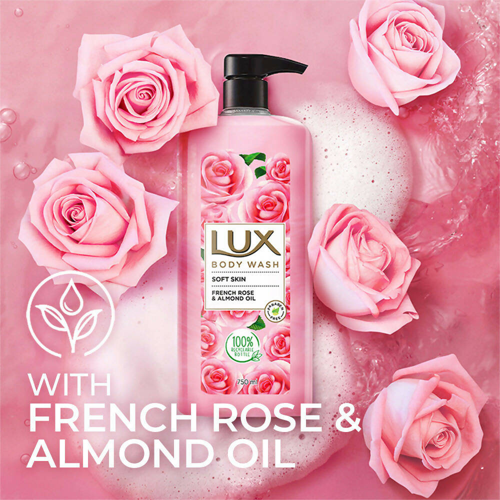 Lux Body Wash with French Rose Fragrance & Almond Oil - Distacart