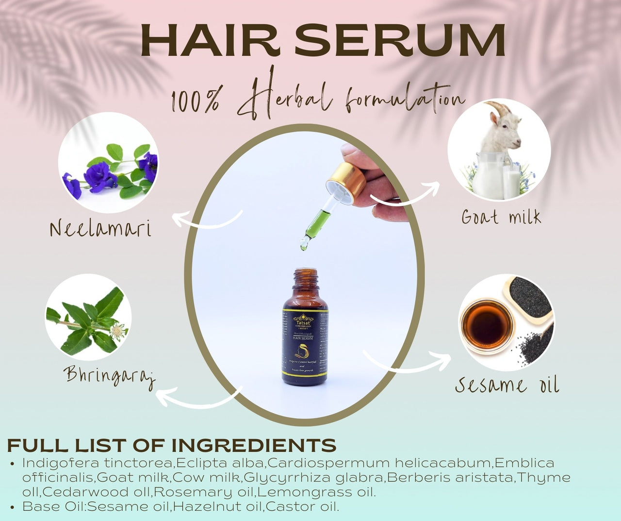 Tatsat Ayurvedic Neelibhringadi Exquisite Hair Serum - Distacart