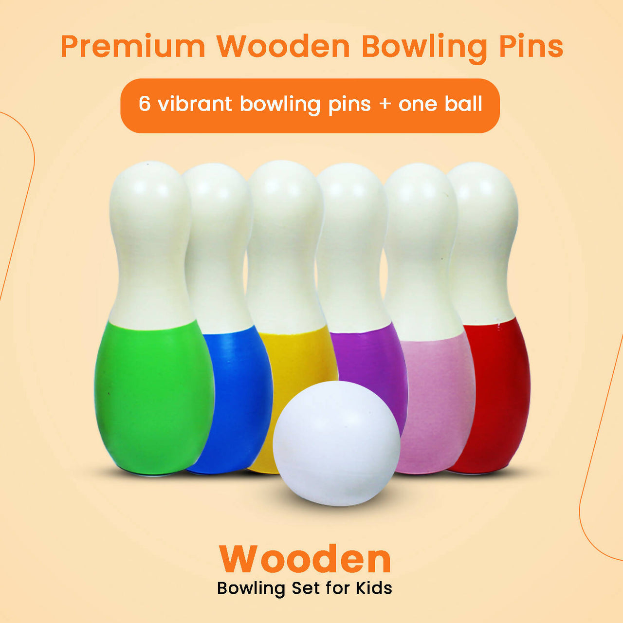 Matoyi Rainbow Coloured Bowling Set For Kids - Distacart