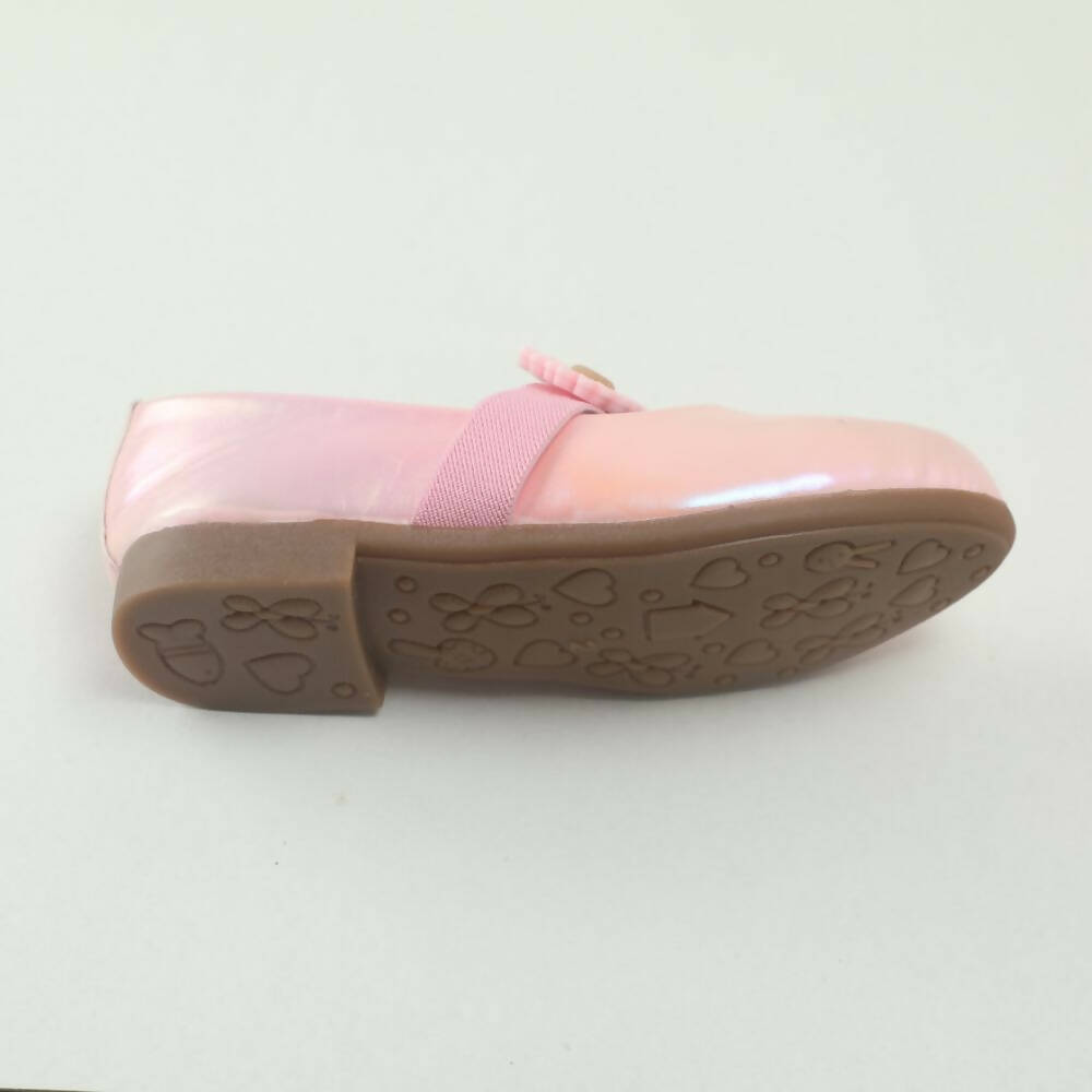 Tiny Bugs Girls Flower Embellished Ballerinas - Pink - Distacart