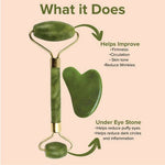 Thumbnail for Favon Pack of Facial Roller & Gua Sha for Face, Neck Toning, Firming and Serum Application - Distacart