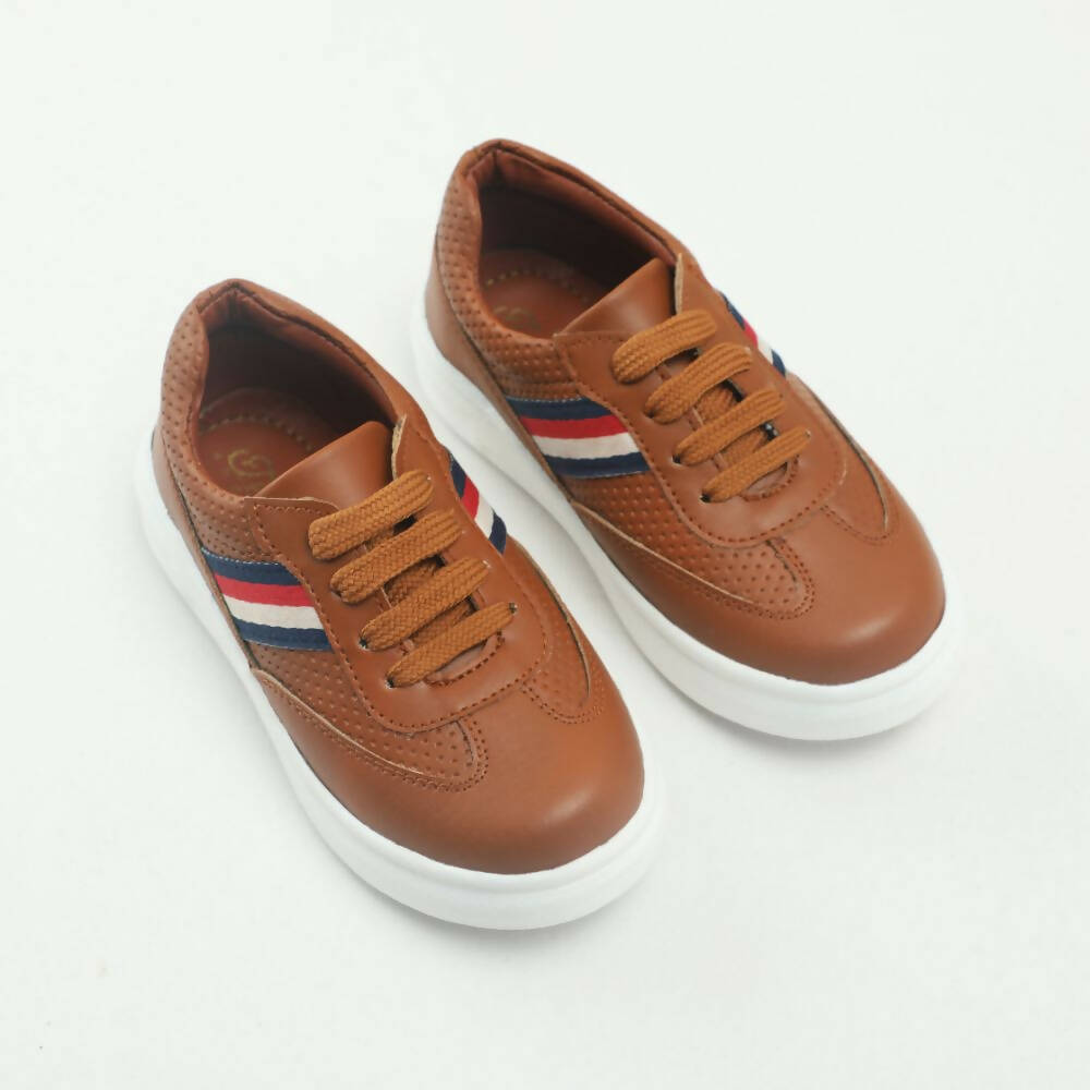 Tiny Bugs Boys Lace Up Casual Sheos - Tan - Distacart