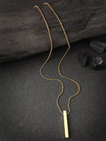 Thumbnail for NVR Men Gold Plated Geomatric Pendent With Chain - Distacart