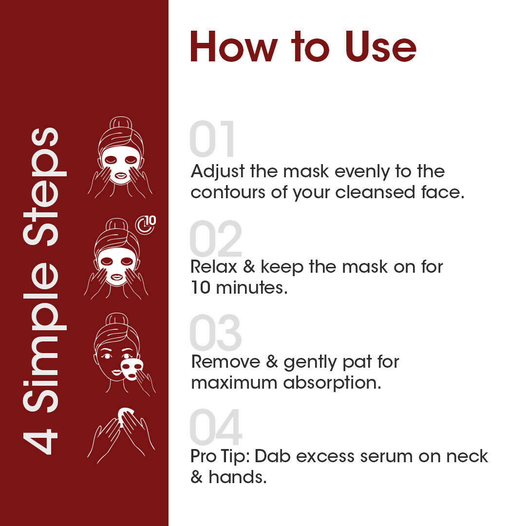 TAC - The Ayurveda Co. Kumkumadi Serum Sheet Mask | with Saffron | for Nourished & Moisturized Skin - Distacart