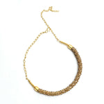 Thumbnail for Mominos Fashion Johar Kamal Gold-Plated Brass Finish Hasli Design Choker For Women (Golden) - Distacart