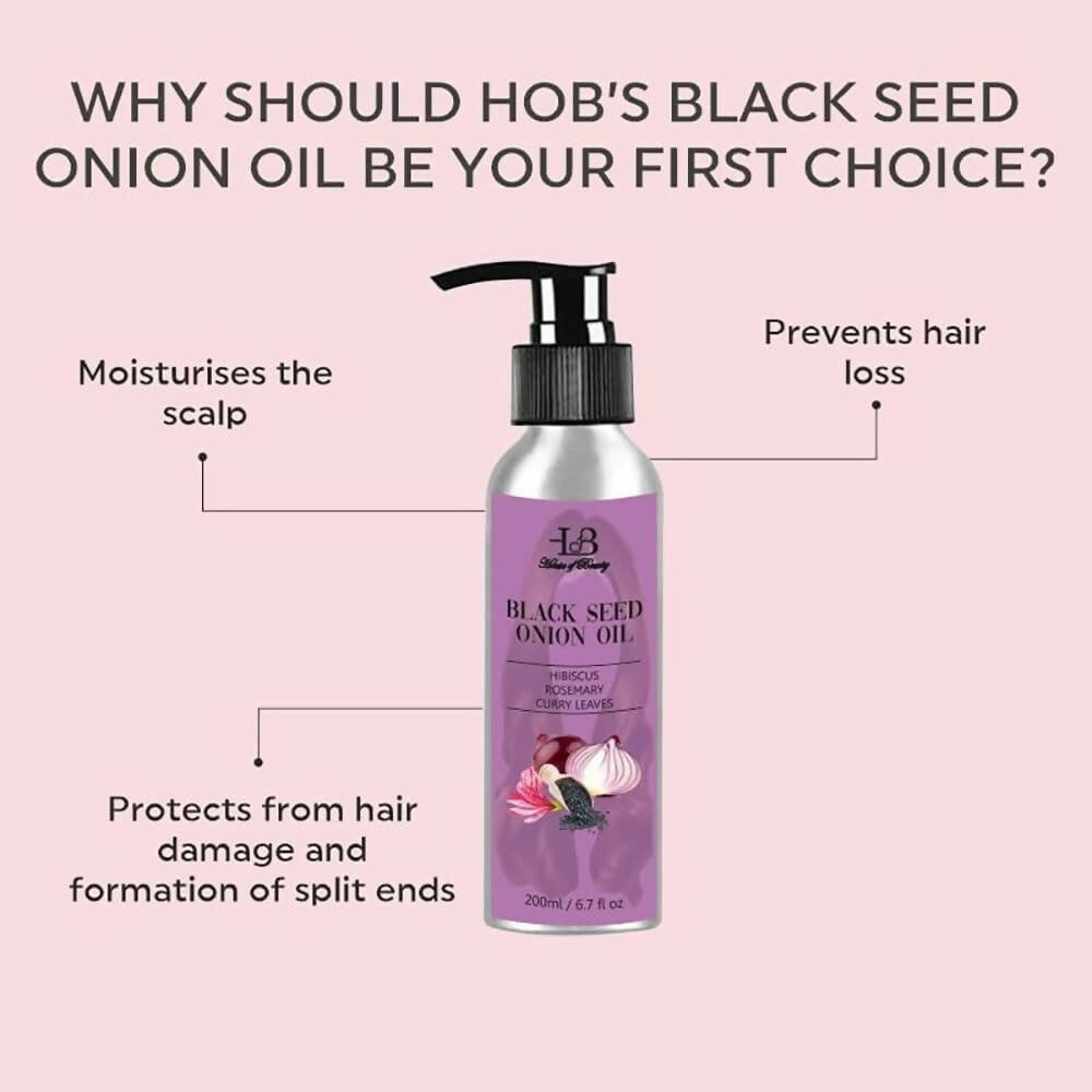 House Of Beauty Black Seed Onion Oil with Hibiscus Hair Oil - Distacart