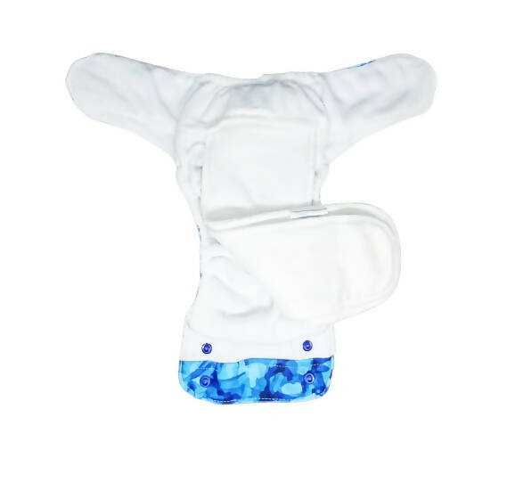 Kindermum Nano Pro Aio Cloth Diaper (With 2 Organic Inserts And Power Booster)- Aqua For Kids - Distacart