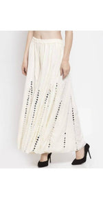 Thumbnail for Mominos Fashion Off White Mirror Palazzo