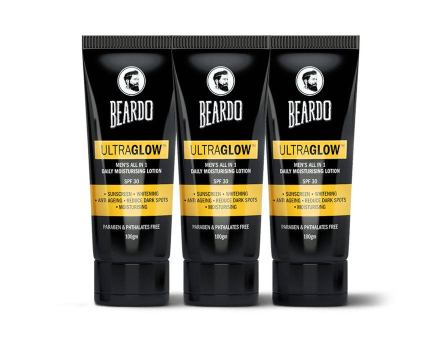Beardo Ultraglow Men's All in 1 Daily Moisturising Lotion SPF 30 - Distacart