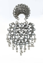 Thumbnail for Mominos Fashion Johar Kamal Silver Color Base With Kundan Earrings - Distacart