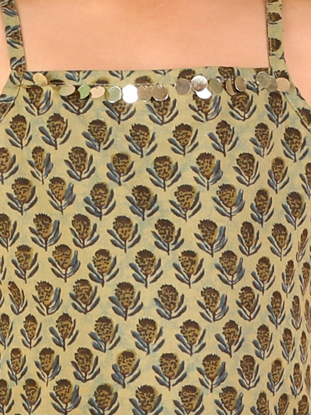 Lil Drama Girls Kurta With Sharara Set - Green - Distacart