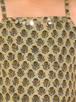 Thumbnail for Lil Drama Girls Kurta With Sharara Set - Green - Distacart