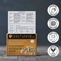 Thumbnail for Soulflower Cleansing Sandalwood Soap - Distacart